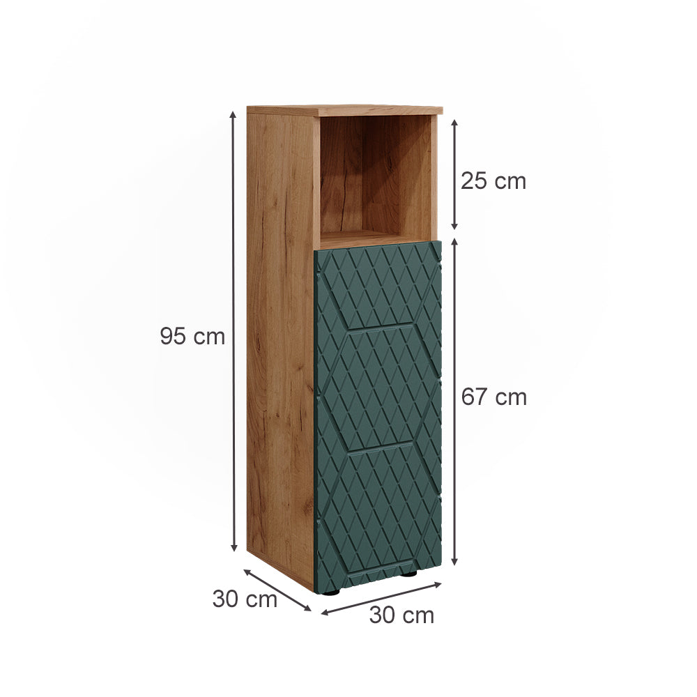 Vicco Mobile midi Quercia verde/oro 30 x 95 cm