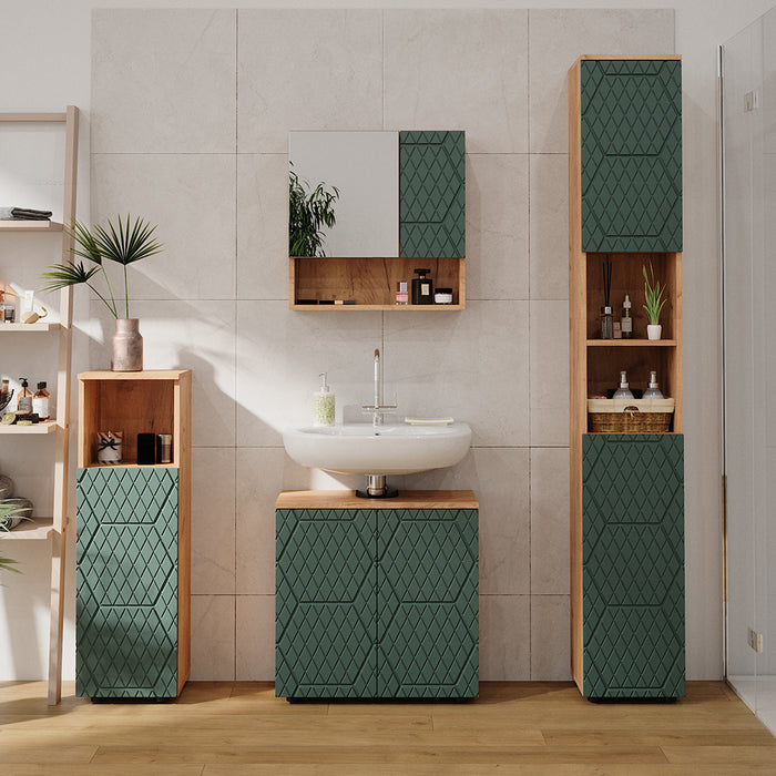 Vicco Mobile midi Quercia verde/oro 30 x 95 cm