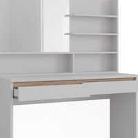 Vicco Tavolo da toilette Bianco 120 cm con ripiano a specchio