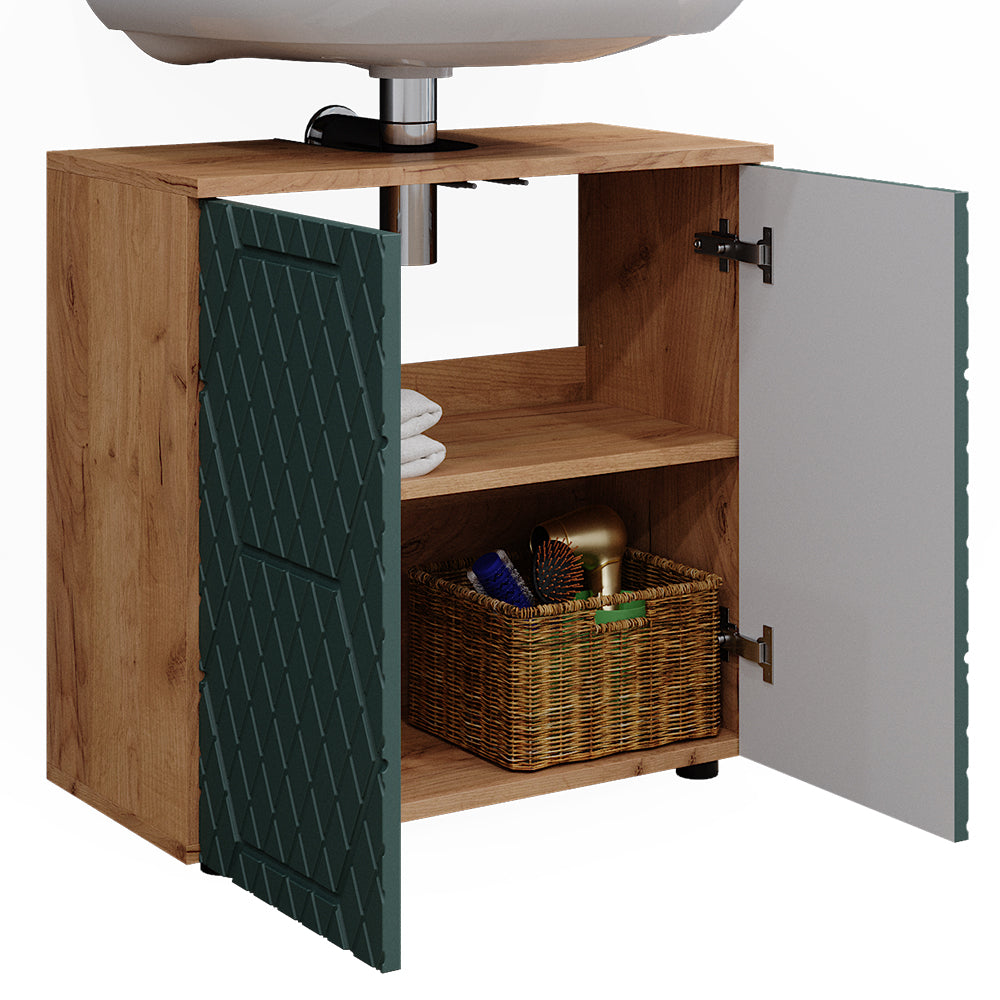 Vicco Mobiletto Quercia verde/oro 30 x 59 cm