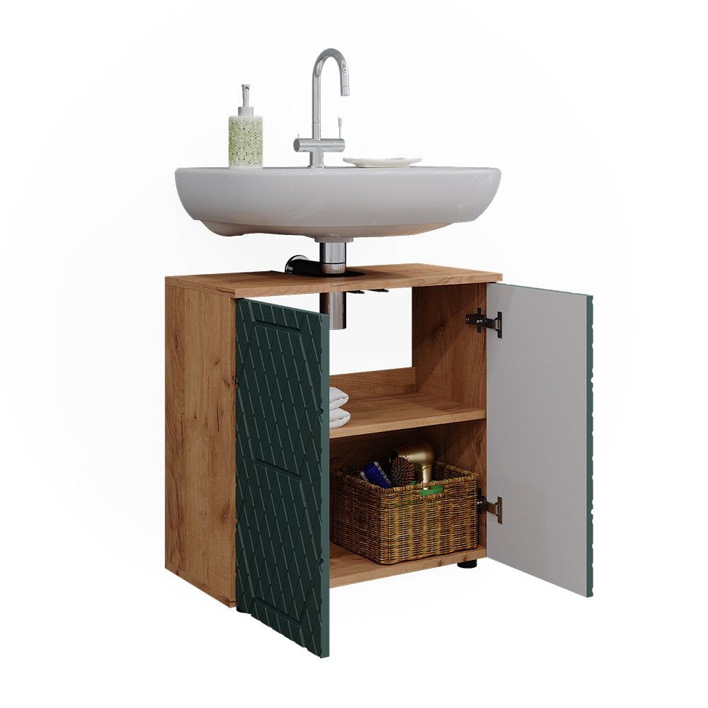 Vicco Mobiletto Quercia verde/oro 30 x 59 cm