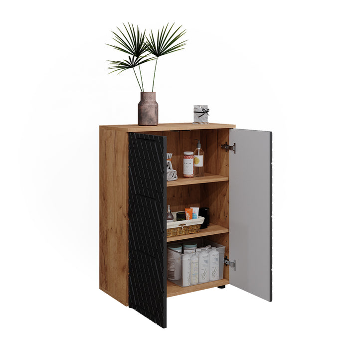 Vicco Mobile midi Antracite a righe 60 x 81 cm