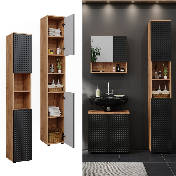 Vicco Mobile bagno alto Antracite puntinato 30 x 192 cm