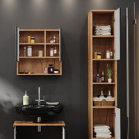 Vicco Mobile bagno alto Antracite puntinato 30 x 192 cm