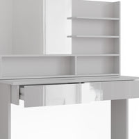 Vicco Tavolo da toeletta Bianco 120 cm con ripiano a specchio