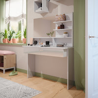 Vicco Tavolo da toeletta Bianco 120 cm con ripiano a specchio