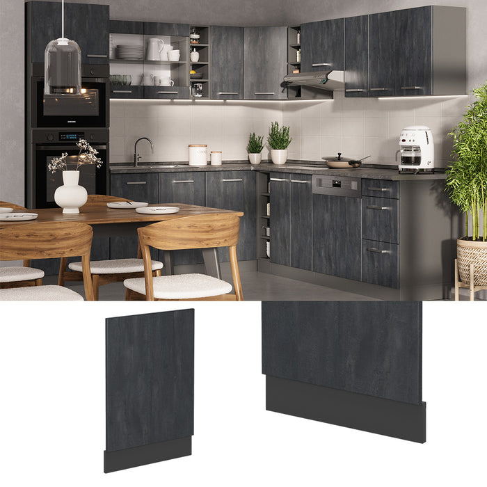 Vicco Pannello frontale Calcestruzzo nero 45 cm senza piano di lavoro