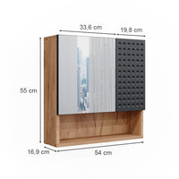 Vicco Mobile a specchio per il bagno Antracite puntinato 54 x 55 cm