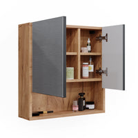 Vicco Mobile a specchio per il bagno Antracite puntinato 54 x 55 cm