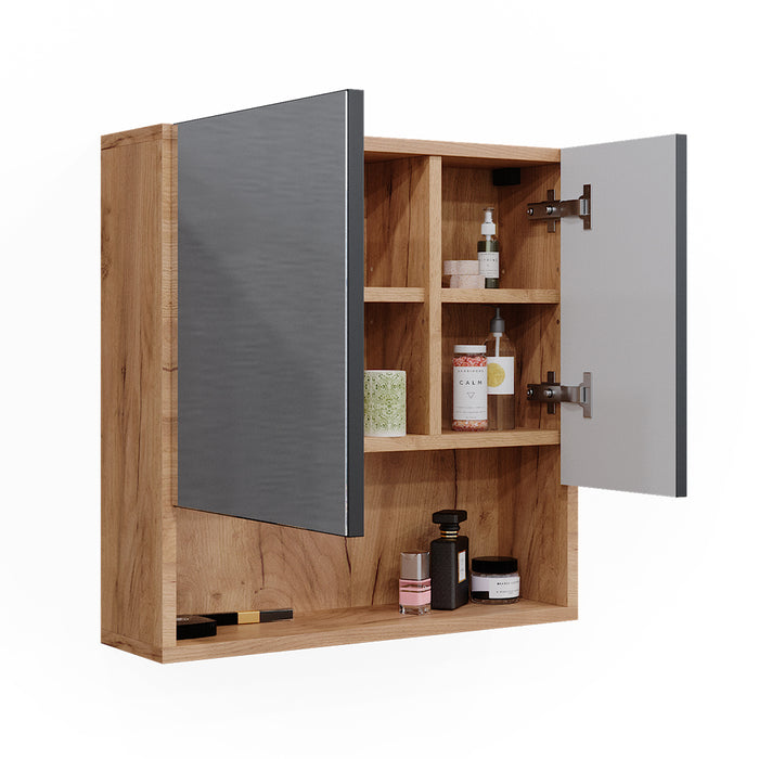 Vicco Mobile a specchio per il bagno Antracite puntinato 54 x 55 cm