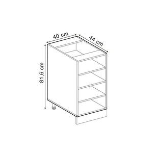 Vicco Scaffale da cucina Antracite 40 cm , PL Rovere