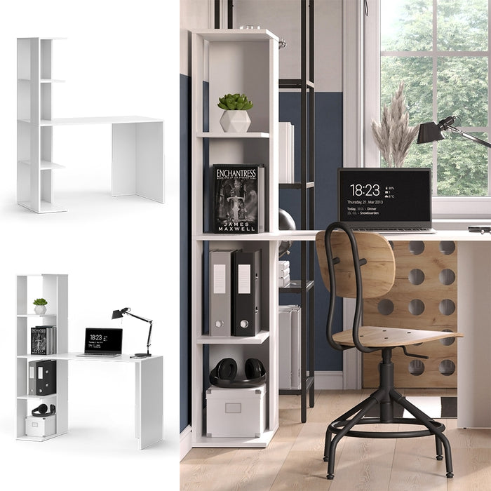 Vicco Scrivania Bianco 122.2 x 55.2 cm con 4 scomparti