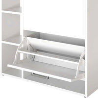 Vicco Scarpiera Bianco 2 parti, con specchio