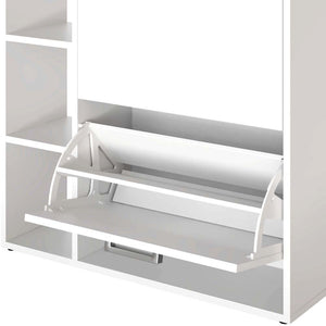 Vicco Scarpiera Bianco 2 parti, con specchio