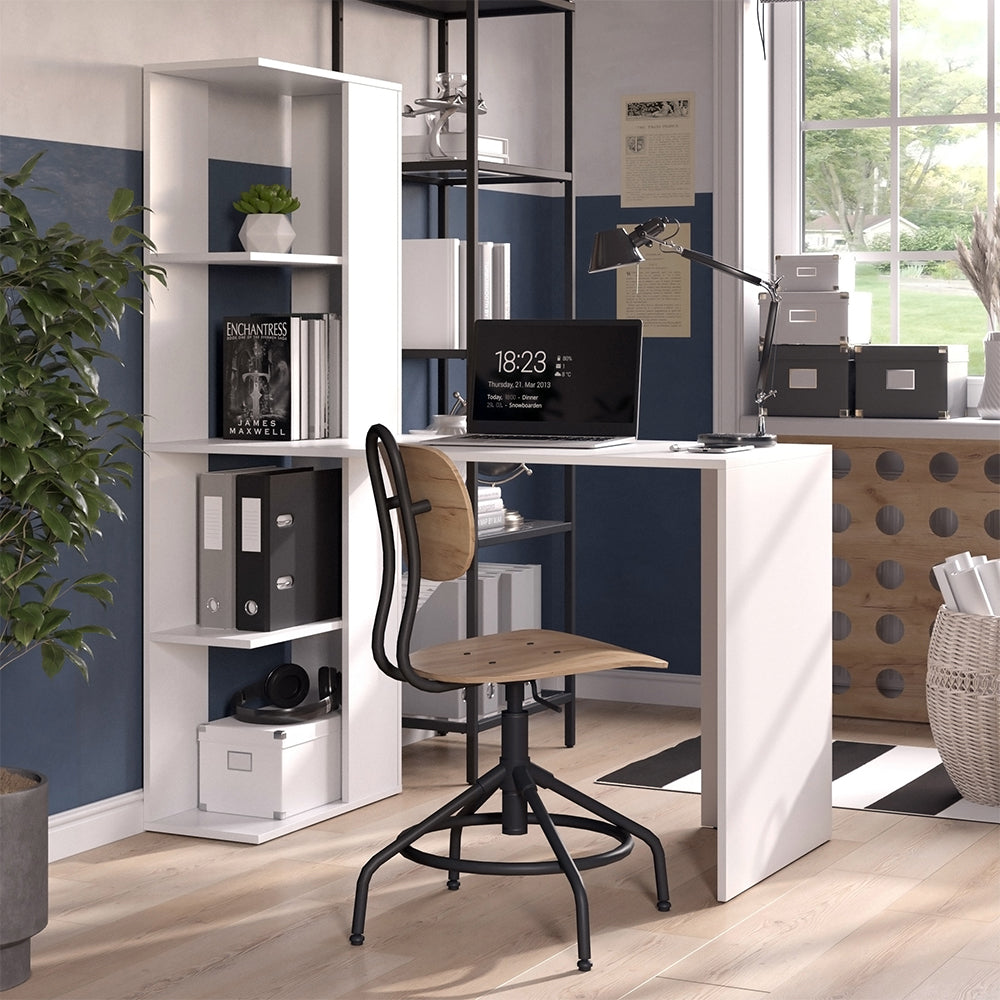 Vicco Scrivania Bianco 122.2 x 55.2 cm con 4 scomparti