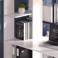 Vicco Scrivania Bianco 122.2 x 55.2 cm con 4 scomparti