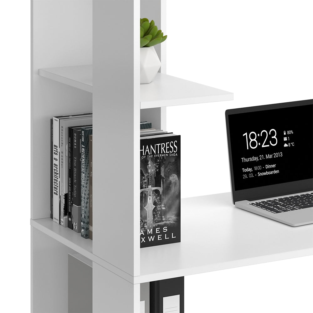 Vicco Scrivania Bianco 122.2 x 55.2 cm con 4 scomparti