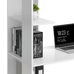 Vicco Scrivania Bianco 122.2 x 55.2 cm con 4 scomparti