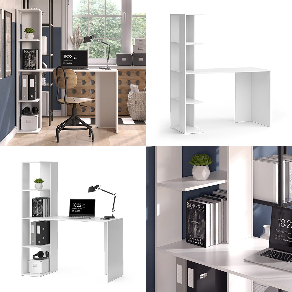 Vicco Scrivania Bianco 122.2 x 55.2 cm con 4 scomparti