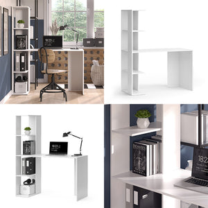 Vicco Scrivania Bianco 122.2 x 55.2 cm con 4 scomparti