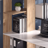 Vicco Scrivania con ripiani Bianco/Sonoma 122.2 x 55.2 cm con 4 scomparti