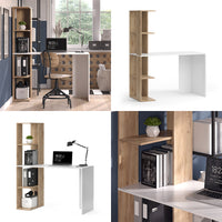 Vicco Scrivania con ripiani Bianco/Sonoma 122.2 x 55.2 cm con 4 scomparti