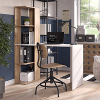 Vicco Scrivania con ripiani Bianco/Sonoma 122.2 x 55.2 cm con 4 scomparti