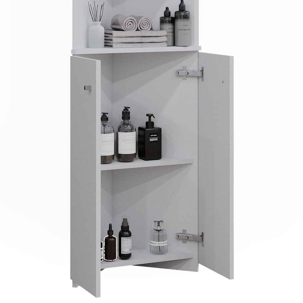 Vicco Armadio per il bagno Bianco 51.5 x 175 cm Armadio angolare a 2 ante