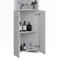 Vicco Armadio per il bagno Bianco 51.5 x 175 cm Armadio angolare a 2 ante