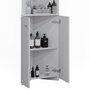 Vicco Armadio per il bagno Bianco 51.5 x 175 cm Armadio angolare a 2 ante