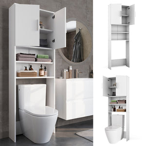 Vicco Armadietto per toilette Bianco 64 x 190 cm con 2 porte