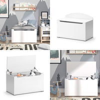Vicco Cassapanca per giocattoli Bianco 85 x 63.7 cm con coperchio