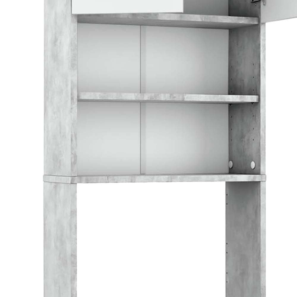 Vicco Armadietto per toilette Cemento/Bianco 64 x 190 cm con 2 porte