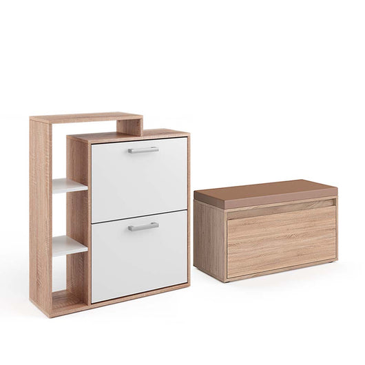 Vicco Scarpiera da ingresso Sonoma 2 parti, con banco