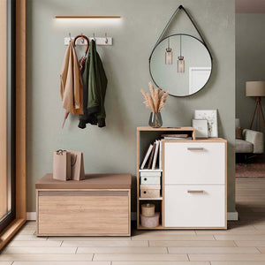 Vicco Scarpiera da ingresso Sonoma 2 parti, con banco
