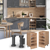 Vicco Scaffale da cucina Quercia dorata 40 cm , PL Antracite