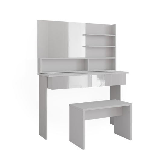 Vicco Tavolo da toeletta Bianco 120 cm con panca