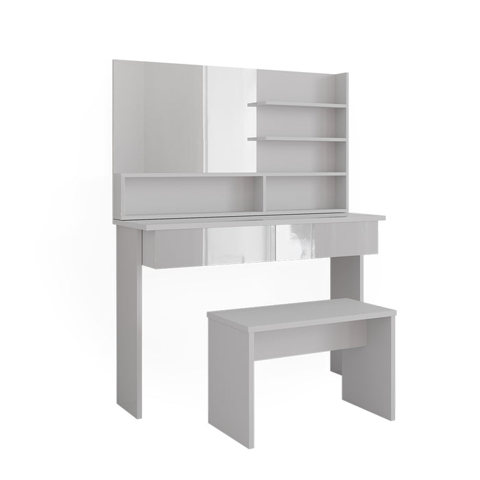 Vicco Tavolo da toeletta Bianco 120 cm con panca