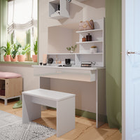 Vicco Tavolo da toeletta Bianco 120 cm con panca