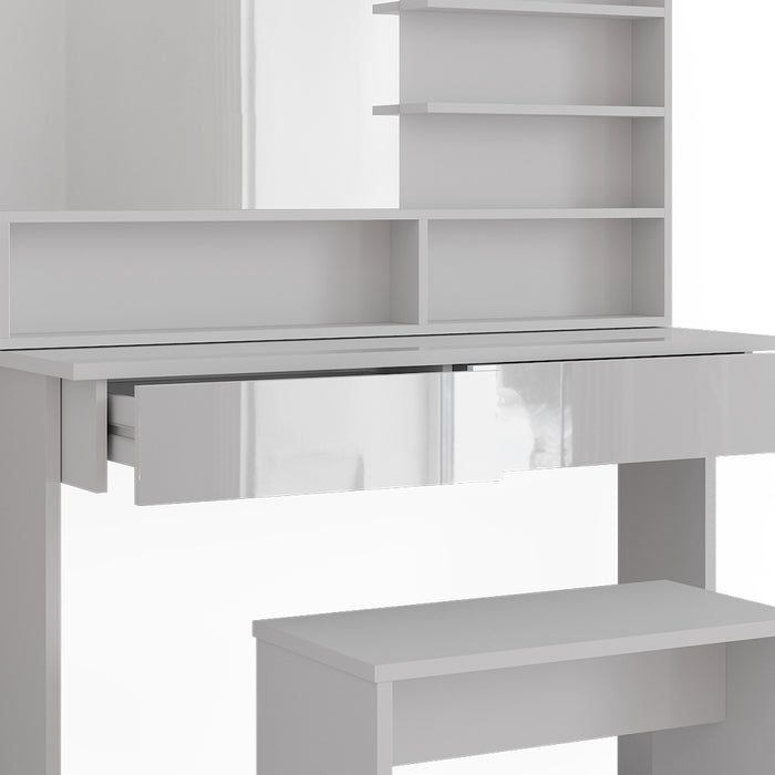 Vicco Tavolo da toeletta Bianco 120 cm con panca