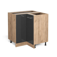 Vicco Mobile ad angolo cucina Antracite lucido 75.6 cm senza piano di lavoro