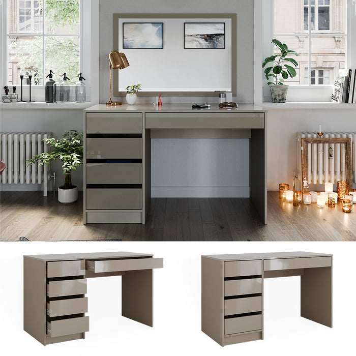 Vicco Tavolo da toeletta Grigio lucido 55 cm Senza specchio