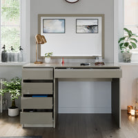 Vicco Tavolo da toeletta Grigio lucido 55 cm Senza specchio