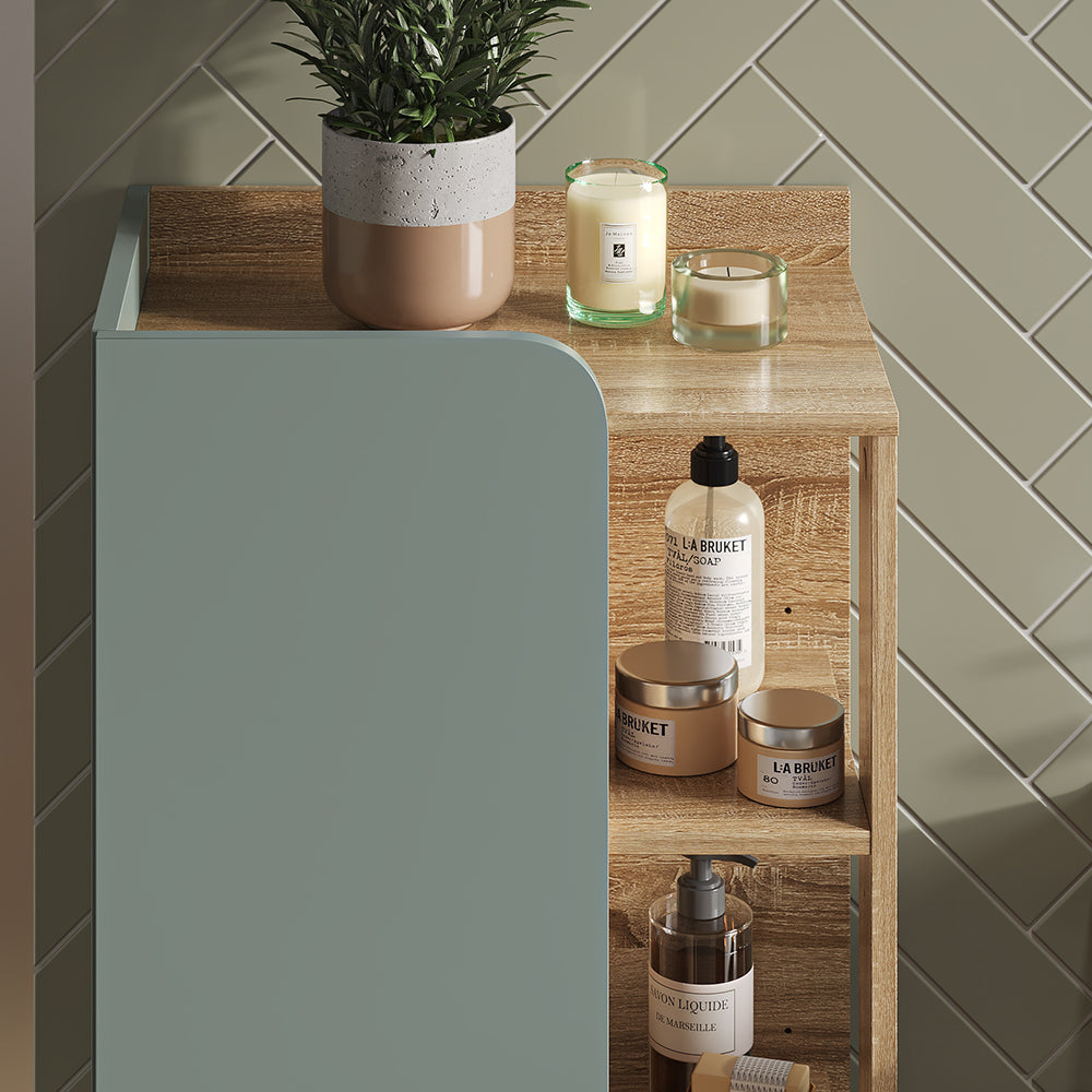 Vicco Set di mobili da bagno Grigio-blu 3 parti