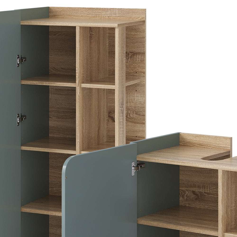 Vicco Set di mobili da bagno Grigio-blu 3 parti