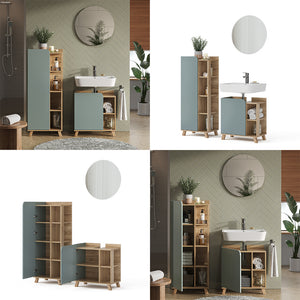 Vicco Set di mobili da bagno Grigio-blu 3 parti