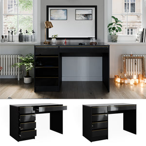 Vicco Tavolo da toilette Nero/oro 55 cm Senza specchio