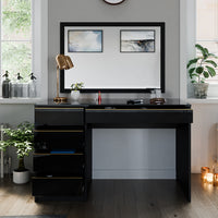 Vicco Tavolo da toilette Nero/oro 55 cm Senza specchio