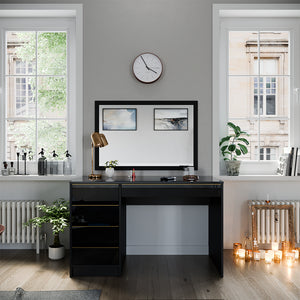 Vicco Tavolo da toilette Nero/oro 55 cm Senza specchio