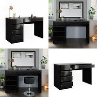 Vicco Tavolo da toilette Nero/oro 55 cm Senza specchio